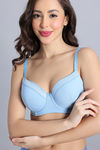 Zivame Padded Regular Wired 3/4th Coverage T-Shirt Bra - Little Boy Blue — thumbnail 4